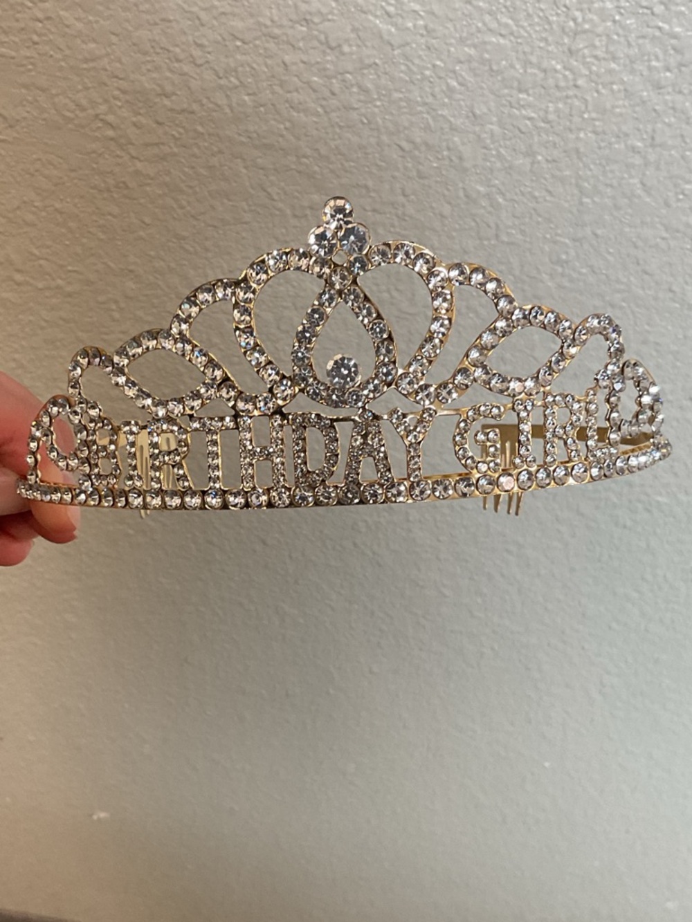 Silver Rhinestone "Birthday Girl" Tiara